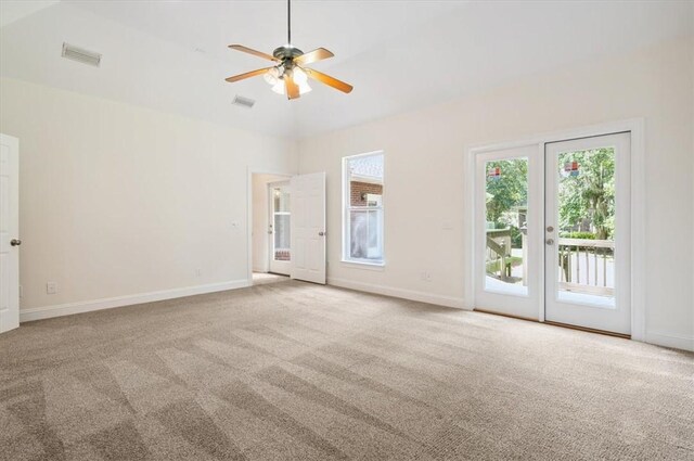 340 Oak Grove Island Dr, Brunswick, GA 31523 - spare room with carpet and a ceiling fan