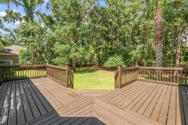 340 Oak Grove Island Dr, Brunswick, GA 31523 - deck featuring a lawn