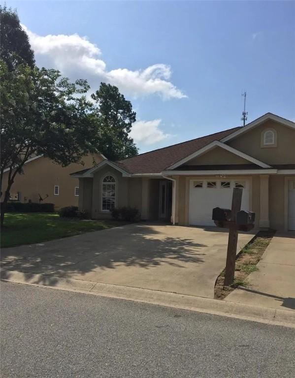 ranch-style house with a garage