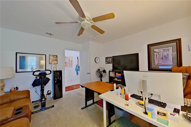 4718 Otter Creek Cir, Blackshear, GA 31516 - office with carpet flooring and ceiling fan