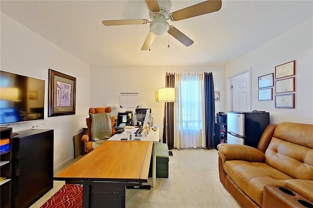 4718 Otter Creek Cir, Blackshear, GA 31516 - office featuring light colored carpet and ceiling fan