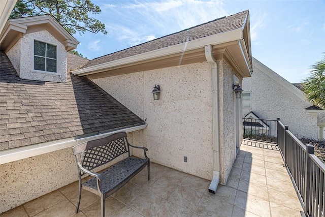 view of patio / terrace with a balcony