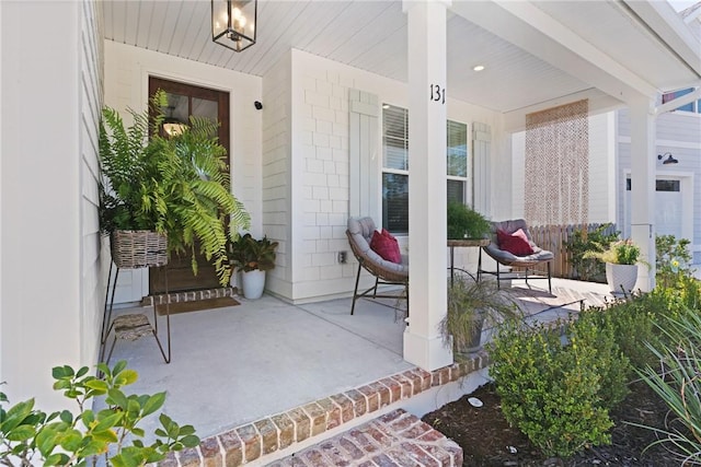 view of patio / terrace with covered porch