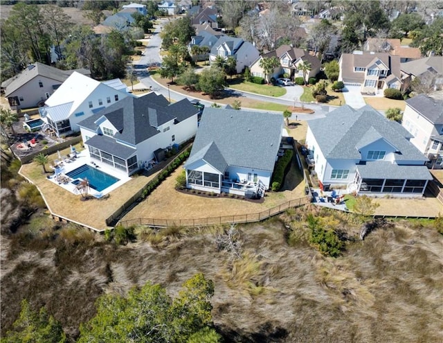 birds eye view of property featuring a residential view