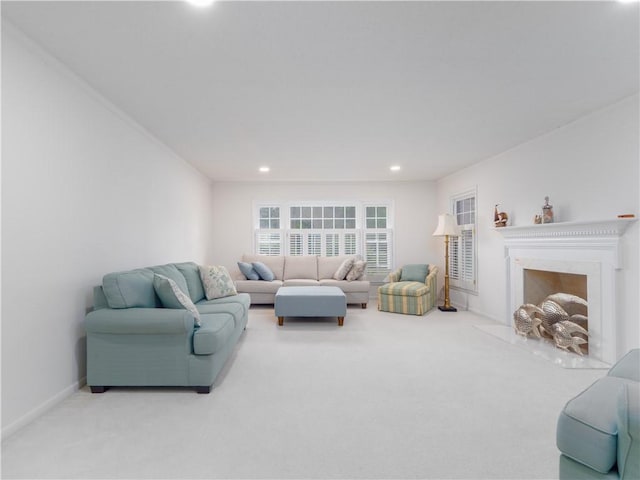 view of carpeted living room