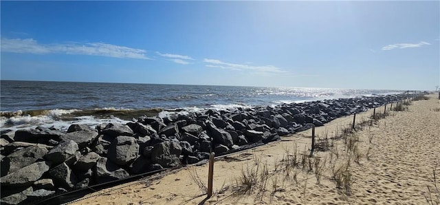 water view featuring a view of the beach