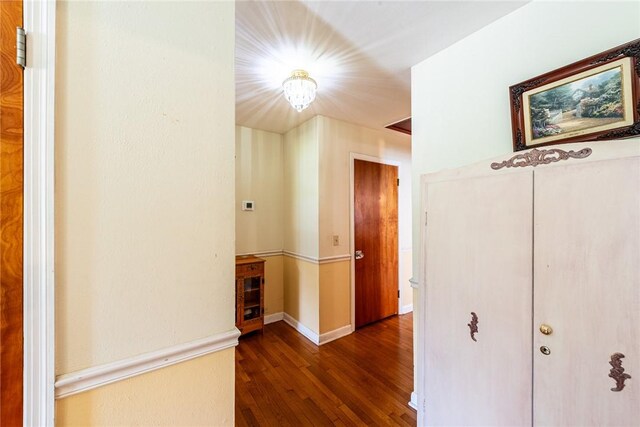 177 Pinewood St, Folkston, GA 31537 - hallway featuring wood finished floors and baseboards