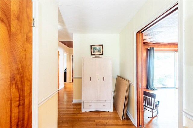 177 Pinewood St, Folkston, GA 31537 - corridor with hardwood / wood-style floors and baseboards