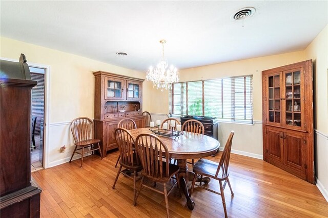 177 Pinewood St, Folkston, GA 31537 - dining area featuring light wood-style floors and a chandelier