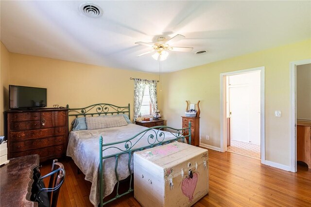 177 Pinewood St, Folkston, GA 31537 - bedroom with wood finished floors and ceiling fan