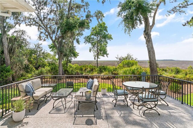 49 Hatton Ln, Saint Simons Island, GA 31522 - view of patio featuring an outdoor hangout area