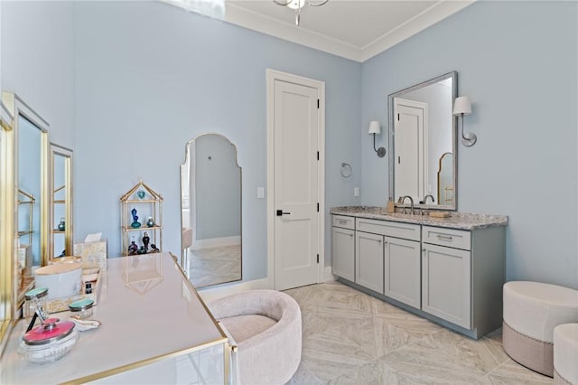 49 Hatton Ln, Saint Simons Island, GA 31522 - full bathroom with vanity and crown molding