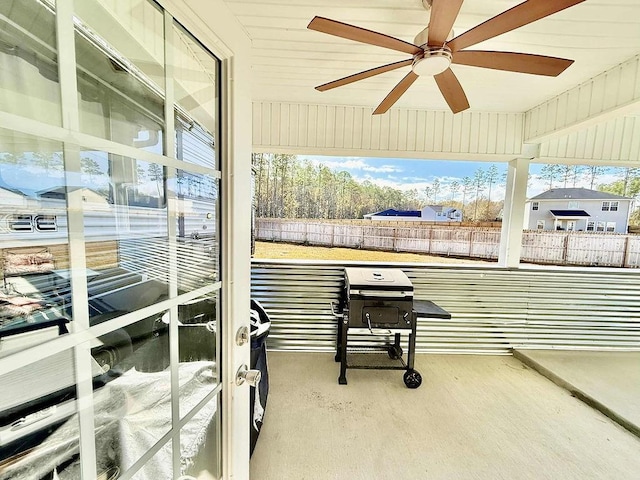 272 NE Whippoorwill Way, Ludowici, GA 31316 - exterior space with a ceiling fan and fence