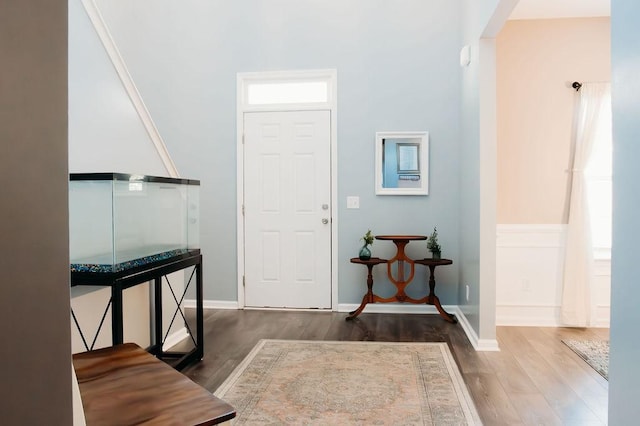 272 NE Whippoorwill Way, Ludowici, GA 31316 - foyer with baseboards and wood finished floors