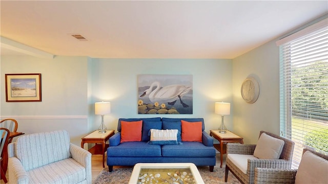 1175 N Beachview Dr Unit 389, Jekyll Island, GA 31527 - living room with wood finished floors and visible vents