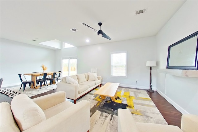 3935 Memorial Dr, Waycross, GA 31503 - living room with plenty of natural light, visible vents, and wood finished floors