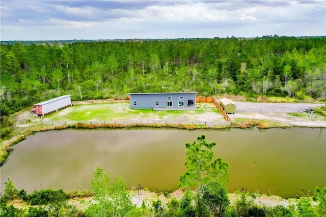3935 Memorial Dr, Waycross, GA 31503 - bird's eye view with a water view and a view of trees