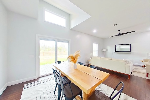 3935 Memorial Dr, Waycross, GA 31503 - dining room with a wealth of natural light, visible vents, baseboards, and wood finished floors