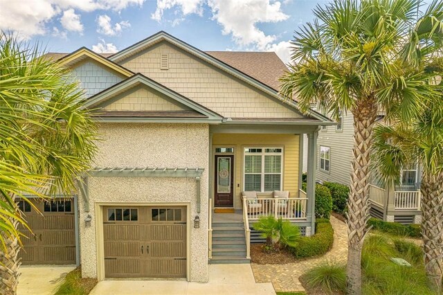 view of front of property with covered porch