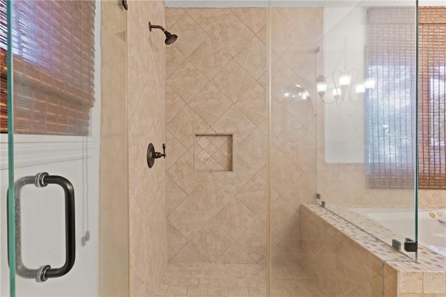 105 Driftwood Pl, Saint Simons Island, GA 31522 - bathroom featuring a shower stall and a garden tub