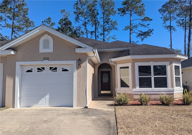 ranch-style house with a garage