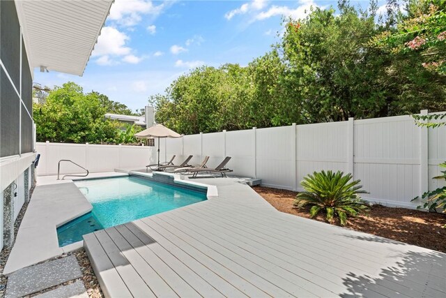 630 Sheraton Plz, Saint Simons Island, GA 31522 - view of pool featuring a deck and a fenced backyard