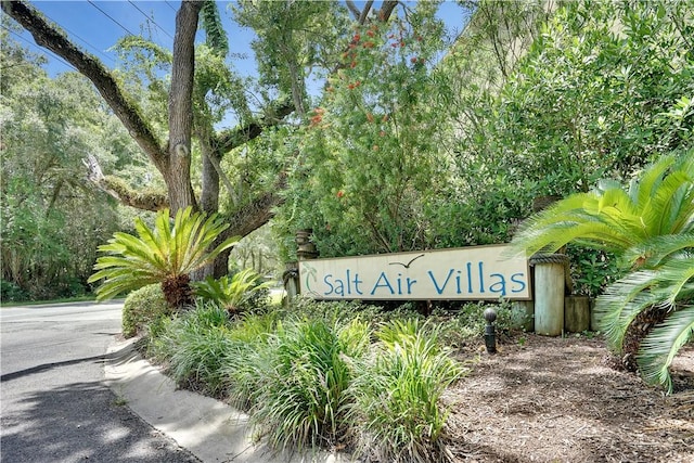 view of community sign