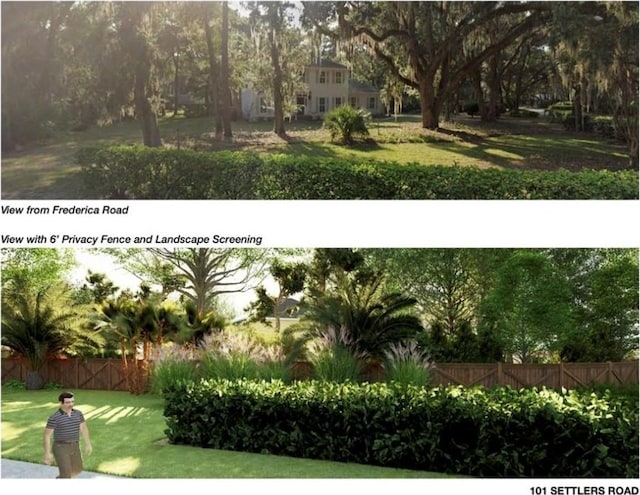 101 Settlers Rd, Saint Simons Island, GA 31522 - view of yard featuring fence
