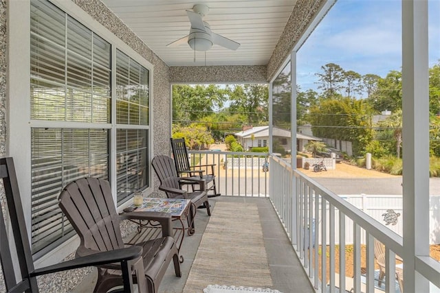 200 Colgana Way, Saint Simons Island, GA 31522 - balcony featuring ceiling fan