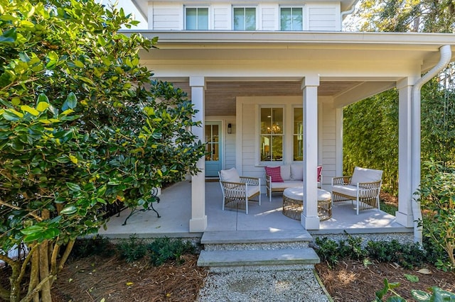 entrance to property with a porch