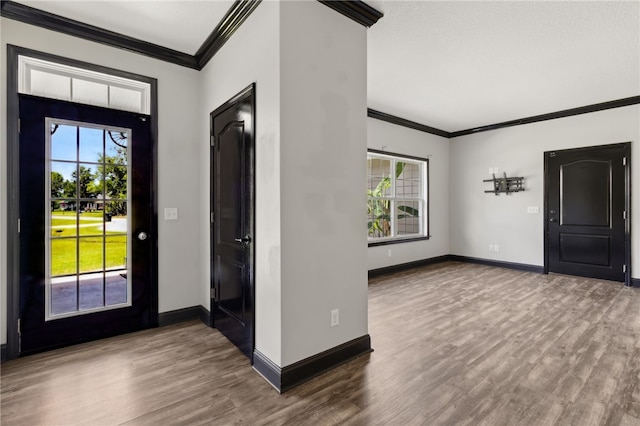 18 Ace Cir, Brunswick, GA 31523 - foyer with ornamental molding and wood finished floors