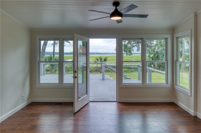 2593 Julienton Dr NE, Townsend, GA 31331 - unfurnished sunroom featuring healthy amount of natural light and french doors