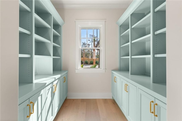 interior space with light wood-type flooring