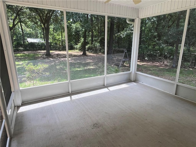 134 Hillery Trce, Brunswick, GA 31523 - unfurnished sunroom featuring ceiling fan
