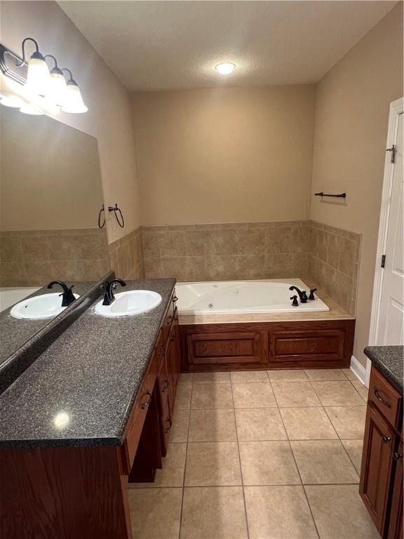 134 Hillery Trce, Brunswick, GA 31523 - bathroom with vanity, tile patterned floors, and a bath