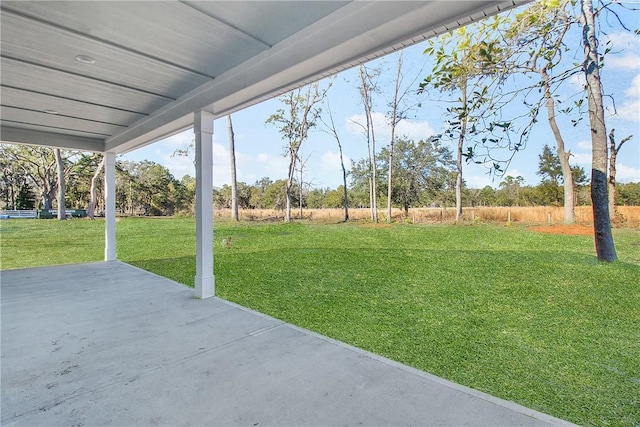 view of yard with a patio