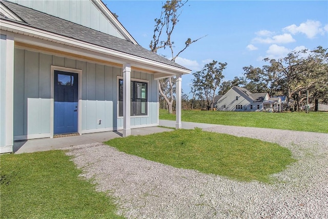 view of yard with a porch