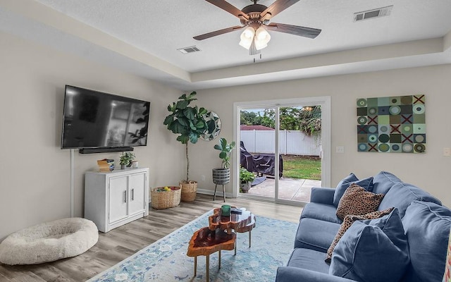 352 Pecan Pointe Dr, Brunswick, GA 31525 - living room featuring wood finished floors and a ceiling fan