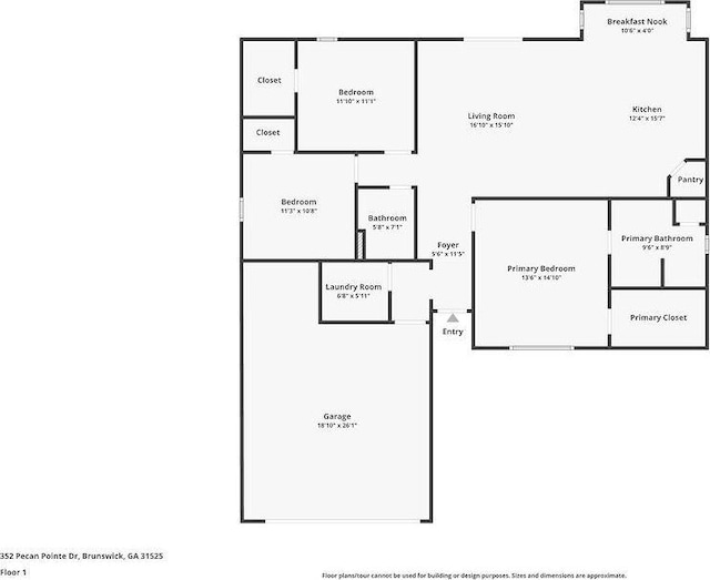 352 Pecan Pointe Dr, Brunswick, GA 31525 - view of property floor plan