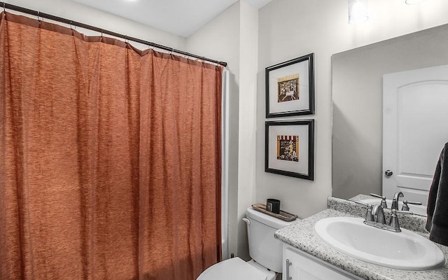 352 Pecan Pointe Dr, Brunswick, GA 31525 - bathroom with vanity and a shower with shower curtain
