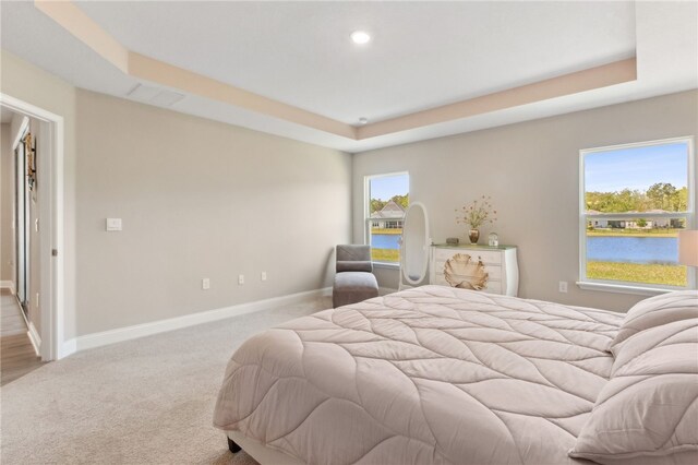 316 Chinquapin Dr, Saint Marys, GA 31558 - bedroom featuring carpet floors, baseboards, a tray ceiling, and recessed lighting