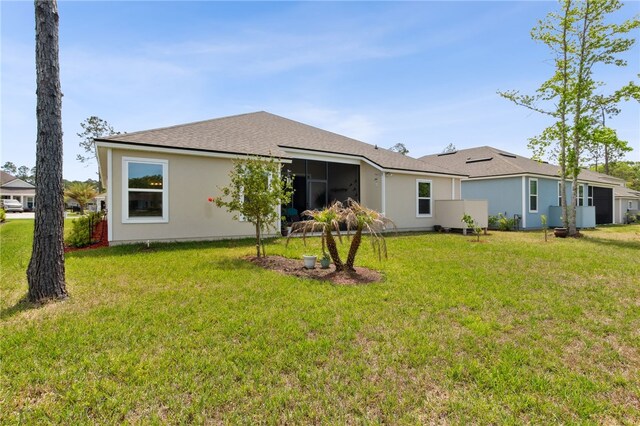 316 Chinquapin Dr, Saint Marys, GA 31558 - back of property with a lawn and stucco siding