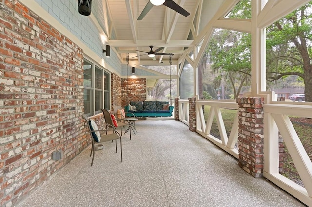 636 Old Plantation Rd, Jekyll Island, GA 31527 - view of patio featuring ceiling fan