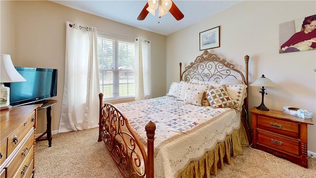 2300 Albany Ave, Waycross, GA 31503 - bedroom featuring light colored carpet and a ceiling fan