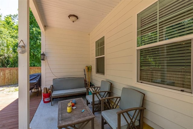 63 Greyfield Dr, Brunswick, GA 31525 - view of patio with a deck