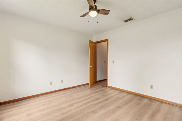 70 Buntin St, Woodbine, GA 31569 - spare room featuring light wood-type flooring and ceiling fan