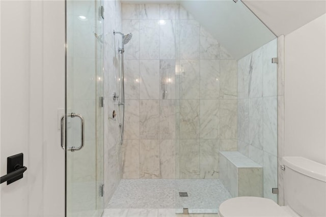 104 Point Ln, Saint Simons Island, GA 31522 - bathroom featuring toilet and a shower stall