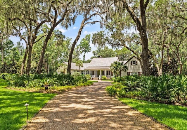 view of front of home featuring covered porch