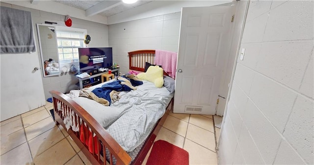 view of tiled bedroom