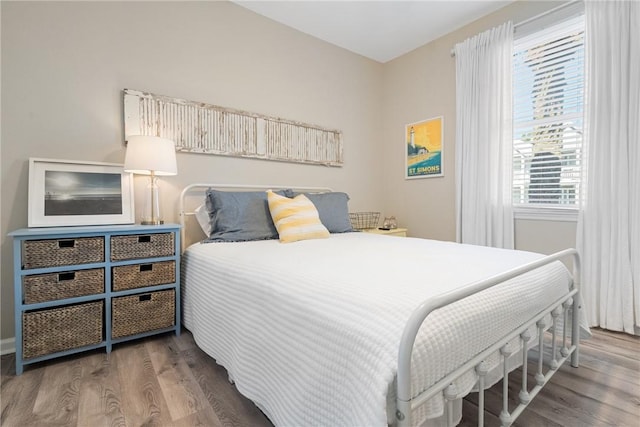 bedroom featuring hardwood / wood-style flooring